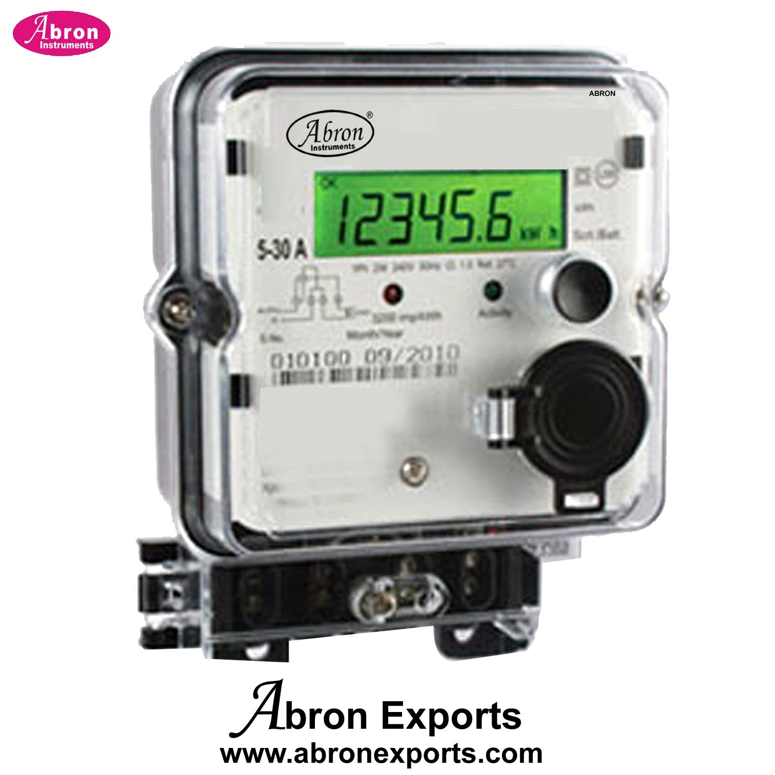 Energy Meter Single phase 5-30amp Digital Consumption (Kwh), V, Current(I), PF Power Factor, Load (kw/kva), Frequency(Hz) AE-1304ED3